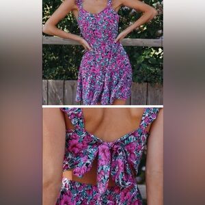 Floral Pink and Purple Dress
